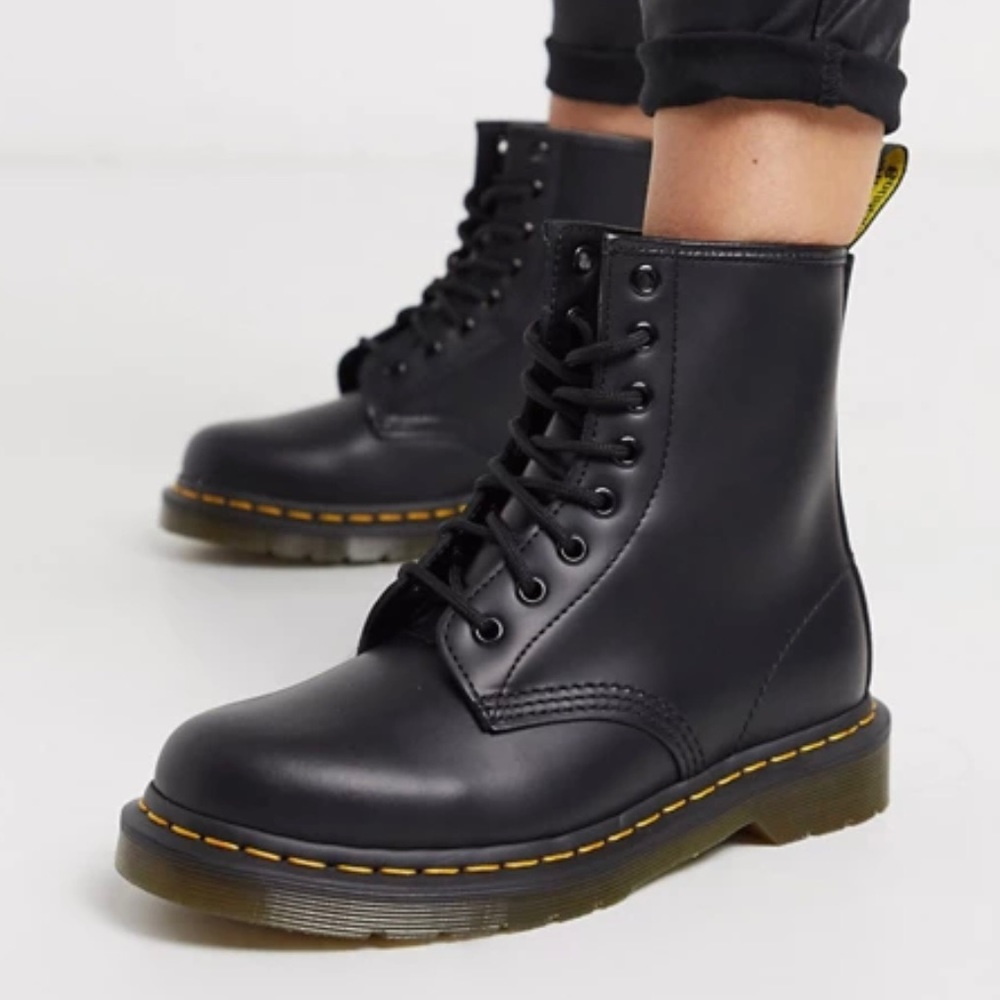Dr. Marten’s Combat Boot Luana Black Lace Up 5